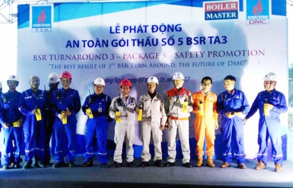 DMC phát động an toàn  gói thầu số 5 Bảo dưỡng tổng thể Nhà máy lọc dầu Dung Quất.
