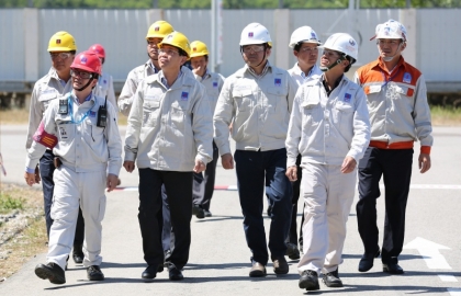 Tổng giám đốc PVN kiểm tra công tác Bảo dưỡng tổng thể lần 3 NMLD Dung Quất